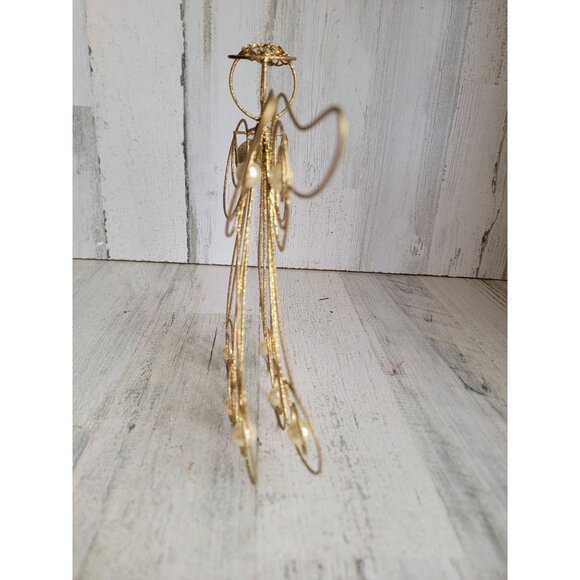 Metal Golden glitter Angel horn figure Xmas religious wings - Picture 4 of 7